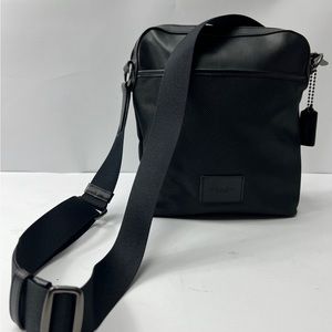 Coach Crossbody F37609 Nylon Leather Messenger Flight bag